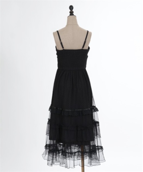 axes femme POETIQUE（アクシーズファムポエティック）の「リボンデザインチュールワンピース（ワンピース・レディース・ブラック/ラベンダー/キナリ/イエロー・MEDIUM）」の16枚目の写真