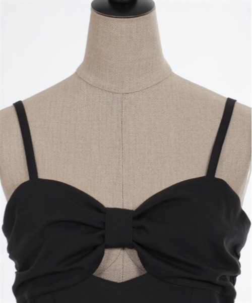 axes femme POETIQUE（アクシーズファムポエティック）の「リボンデザインチュールワンピース（ワンピース・レディース・ブラック/ラベンダー/キナリ/イエロー・MEDIUM）」の19枚目の写真