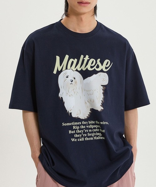 Tシャツ・カットソー Wai Kei MY HAPPY IS Long Sleeve T-Shirt Navy Wai Kei(ワイケイ) Tシャツ・カットソー(レディース) - 海外通販