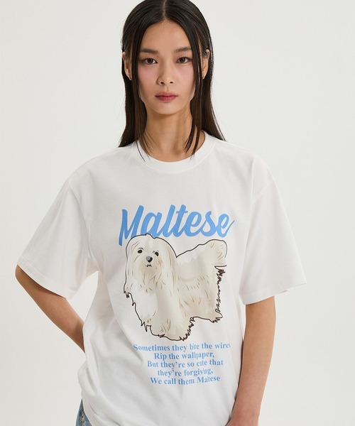 tシャツ 「UNISEX」Wai Kei／マルチーズリンガーT レディース メンズ WaiKei tシャツ 「UNISEX」Wai Kei／マルチーズリンガーT