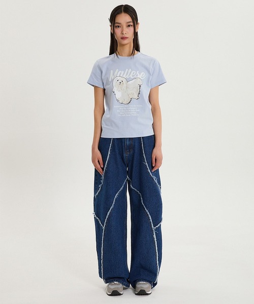 WaiKei(ワイケイ)の「【UNISEX】Wai Kei/マルチーズイラストT(Tシャツ/カットソー・メンズ・ネイビー/ライトブルー/ホワイト・SMALL/LARGE/MEDIUM)」の17枚目の写真