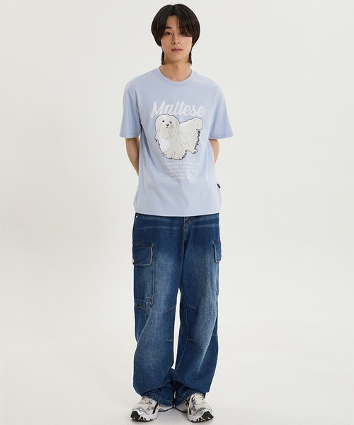 WaiKei(ワイケイ)の「【UNISEX】Wai Kei/マルチーズイラストT(Tシャツ/カットソー・メンズ・ネイビー/ライトブルー/ホワイト・SMALL/LARGE/MEDIUM)」の19枚目の写真