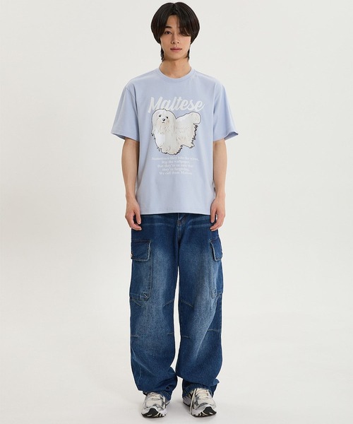 WaiKei(ワイケイ)の「【UNISEX】Wai Kei/マルチーズイラストT(Tシャツ/カットソー・メンズ・ネイビー/ライトブルー/ホワイト・SMALL/LARGE/MEDIUM)」の20枚目の写真