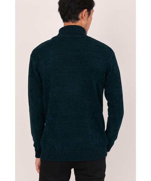 HIGH STREET（ハイストリート）の「HIGH STREET∴MIXモールタートルネックニット（ニット/セーター・メンズ・ブラック/ホワイト/ブルー/ダークグリーン・LL/M/L）」の22枚目の写真