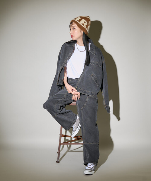 FREAK'S STORE(フリークスストア)の「UMBRO × FREAK'S STORE/アンブロ 別注 モヘアビーニー/ニットキャップ(ニットキャップ/ビーニー・レディース・ブラック/ナチュラル/ネイビー/ブラウン・ONE SIZE)」の9枚目の写真