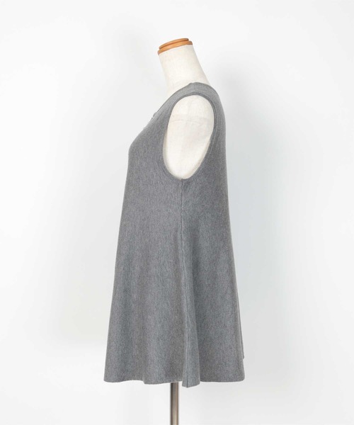 UR'S（ユアーズ）の「パールデザインペプラムニット（タンクトップ・レディース・ネイビー/グレー/ブラック・M/L/S）」の22枚目の写真