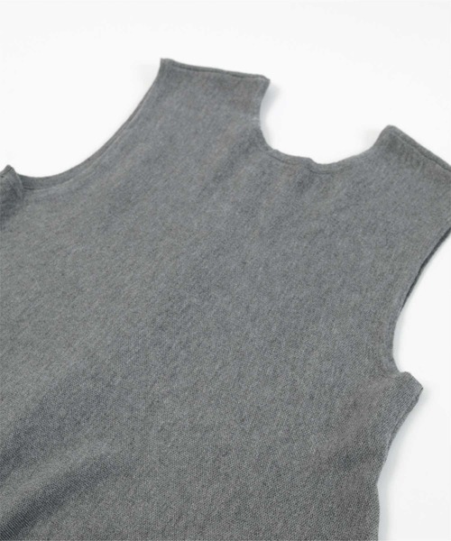 UR'S（ユアーズ）の「パールデザインペプラムニット（タンクトップ・レディース・ネイビー/グレー/ブラック・M/L/S）」の16枚目の写真