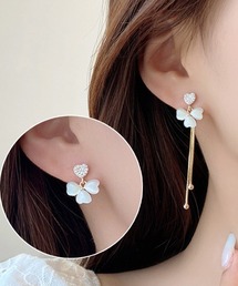 クローバーチャーム2wayタッセルピアス