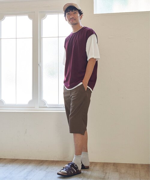 ikka(イッカ)の「【接触冷感/親子コーデ】速乾COOLフェイクベストTシャツ(Tシャツ/カットソー・メンズ・ワイン/チャコールグレー/グリーン・XL/M/S/L)」の7枚目の写真