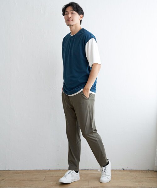ikka(イッカ)の「【接触冷感/親子コーデ】速乾COOLフェイクベストTシャツ(Tシャツ/カットソー・メンズ・ワイン/チャコールグレー/グリーン・XL/M/S/L)」の10枚目の写真