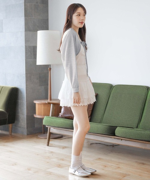 3.3 Field Trip （3.3フィールドトリップ）の「3.3 Field Trip／リボンボレロカーディガン（カーディガン/ボレロ・レディース・ブルー/グレー/ブラック・FREE）」の14枚目の写真