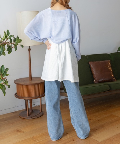 3.3 Field Trip （3.3フィールドトリップ）の「3.3 Field Trip／リボンボレロカーディガン（カーディガン/ボレロ・レディース・ブルー/グレー/ブラック・FREE）」の9枚目の写真