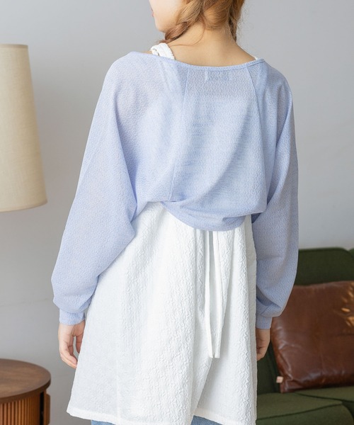 3.3 Field Trip （3.3フィールドトリップ）の「3.3 Field Trip／リボンボレロカーディガン（カーディガン/ボレロ・レディース・ブルー/グレー/ブラック・FREE）」の12枚目の写真