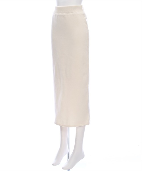 clear（クリア）の「ニットアイラインスカート [着回し シンプル]≪2024AW新作≫（スカート・レディース・ブラック/アイボリー・S/M）」の6枚目の写真
