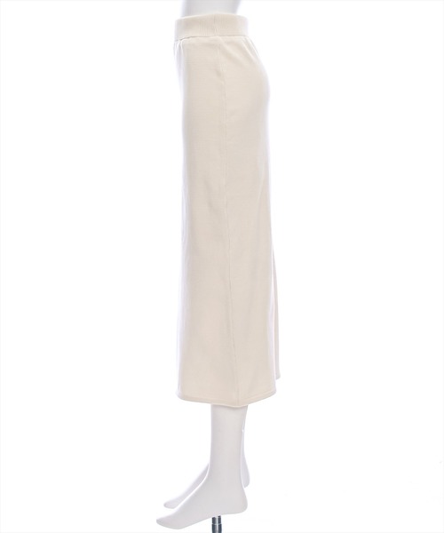 clear（クリア）の「ニットアイラインスカート [着回し シンプル]≪2024AW新作≫（スカート・レディース・ブラック/アイボリー・S/M）」の7枚目の写真