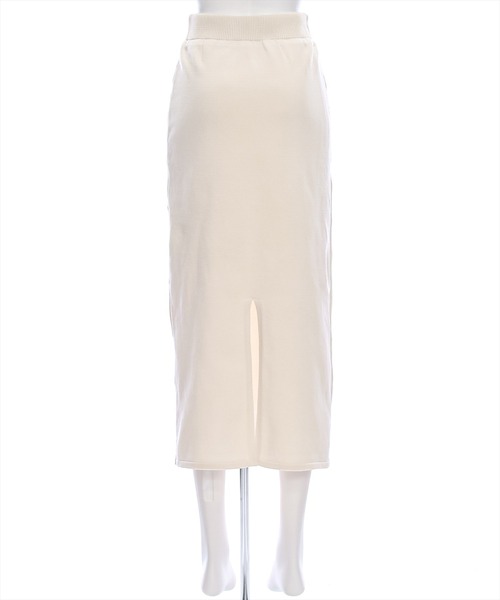 clear（クリア）の「ニットアイラインスカート [着回し シンプル]≪2024AW新作≫（スカート・レディース・ブラック/アイボリー・S/M）」の9枚目の写真