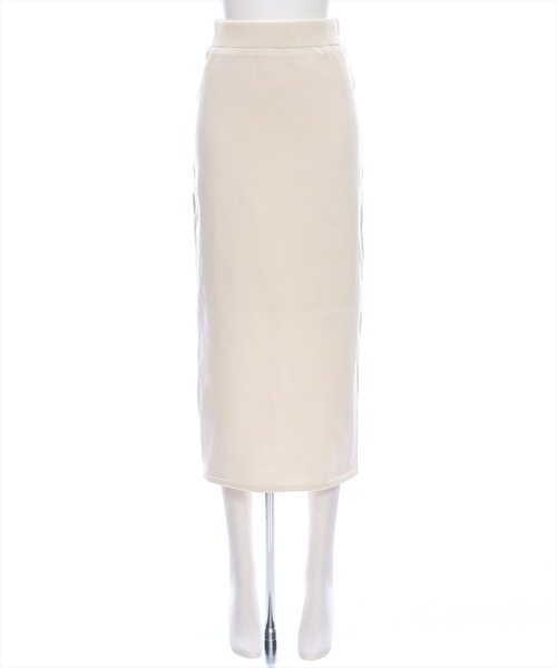 clear（クリア）の「ニットアイラインスカート [着回し シンプル]≪2024AW新作≫（スカート・レディース・ブラック/アイボリー・S/M）」の14枚目の写真