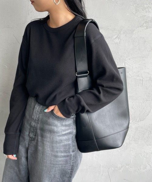 HEALTHKNIT/ヘルスニット] 別注 クルーネック ワッフルボーダーT