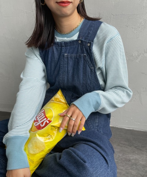 HEALTHKNIT/ヘルスニット] 別注 クルーネック ワッフルボーダーT