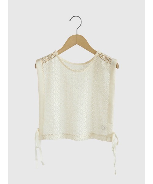 FIKA.(フィーカ)の「Ribbon open work knit vest(ベスト・レディース・オフホワイト/ブラック・MEDIUM)」の9枚目の写真
