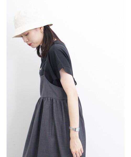 Samansa Mos2 blue（サマンサモスモスブルー）の「リネンライクキャミワンピース（ワンピース・レディース・ブラック/ブラウン/ネイビー・F）」の8枚目の写真