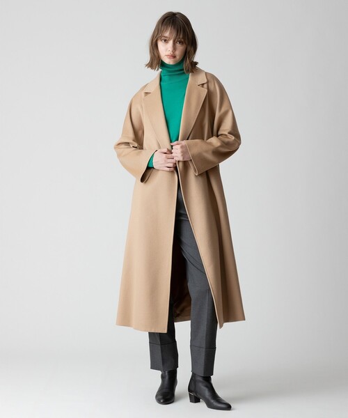 allureville(アルアバイル)の「◇カシミヤビーバーコート(トレンチコート・レディース・ブラック/ベージュ・1/2)」の9枚目の写真