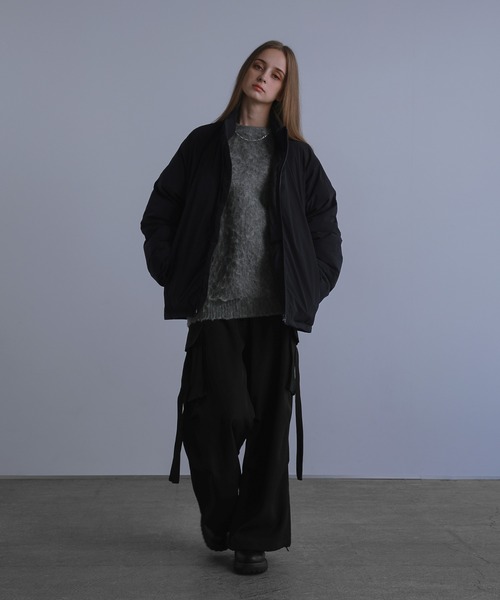 LILL（リル）の「【700フィルパワー】中綿ハイネックルーズスリーブパ