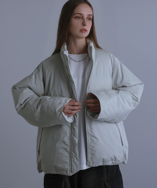 ゼロハリバートン 中綿 ダウン ジップ ハイブリット グレー ハイネック ゼロハリバートン 中綿 ダウン ジップ ハイブリット グレー ハイネック