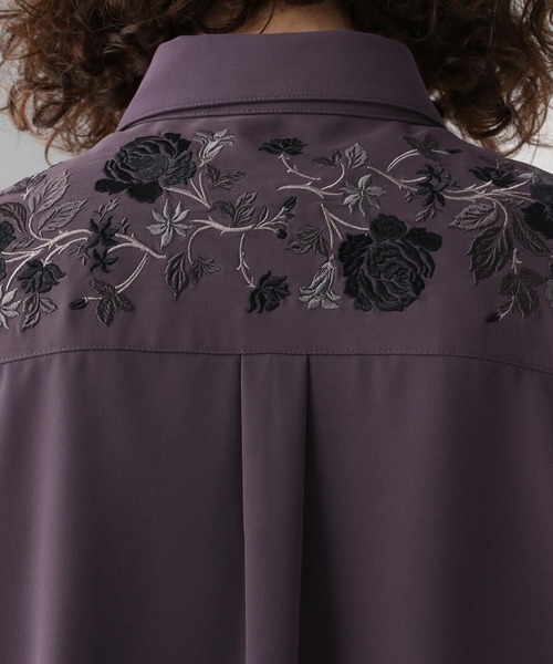 HARE(ハレ)の「【SET UP対応】DABOルーズシシュウシャツ(HARE)(シャツ/ブラウス・メンズ・ブラック/ホワイト/パープル/ブラック系その他/ブルー/ホワイト系その他・FREE)」の9枚目の写真