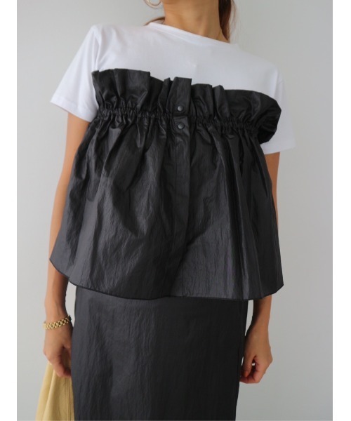 TRUNC(トランクエイティーエイト)の「3WAY Pearl Taffeta Skirt(スカート・レディース・ブラック/グレー・FREE)」の5枚目の写真