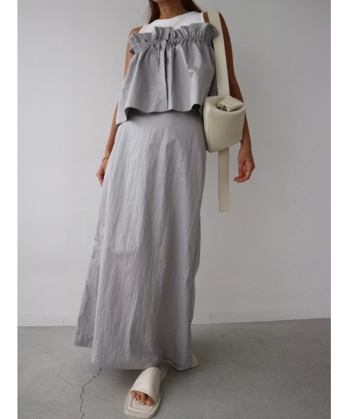 TRUNC(トランクエイティーエイト)の「3WAY Pearl Taffeta Skirt(スカート・レディース・ブラック/グレー・FREE)」の19枚目の写真