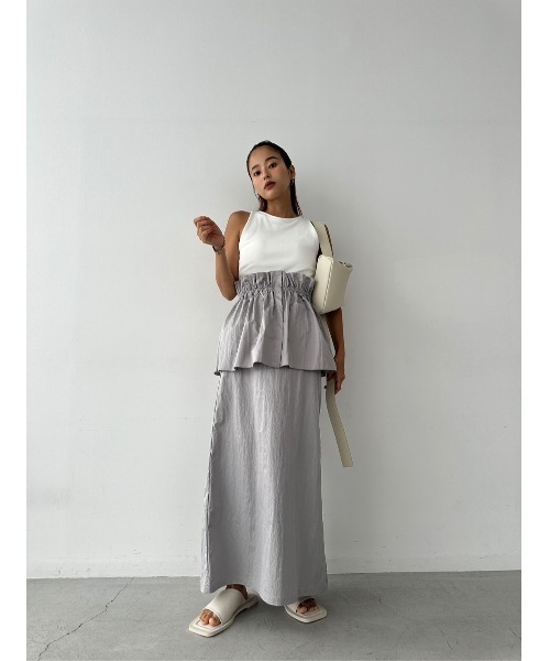 TRUNC(トランクエイティーエイト)の「3WAY Pearl Taffeta Skirt(スカート・レディース・ブラック/グレー・FREE)」の21枚目の写真
