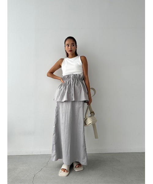 TRUNC(トランクエイティーエイト)の「3WAY Pearl Taffeta Skirt(スカート・レディース・ブラック/グレー・FREE)」の22枚目の写真
