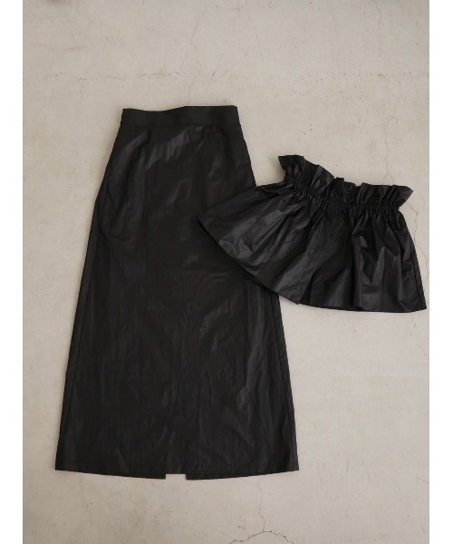 TRUNC(トランクエイティーエイト)の「3WAY Pearl Taffeta Skirt(スカート・レディース・ブラック/グレー・FREE)」の16枚目の写真