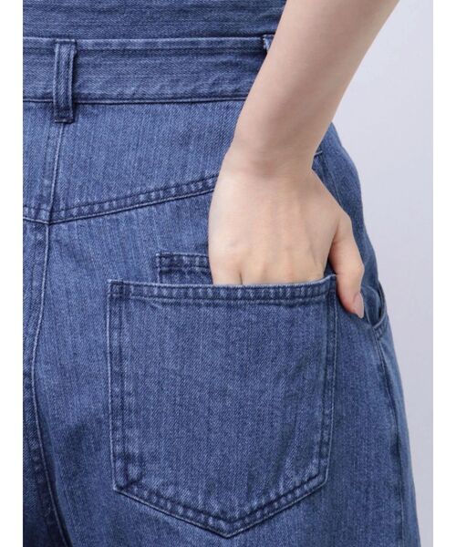 dazzlin（ダズリン）の「【C】センターパーツホックワイドパンツ（デニムパンツ・レディース・ブルー/インディゴブルー・SMALL/MEDIUM）」の3枚目の写真