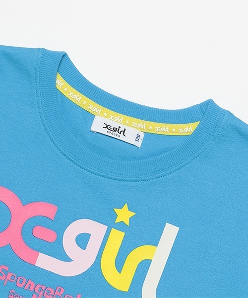 X-girl Stages（エックスガールステージス）の「【スポンジ・ボブ】半袖Tシャツ（Tシャツ/カットソー・キッズ・オフホワイト/ブルー・120cm/110cm/100cm/90cm/140cm/130cm）」の4枚目の写真