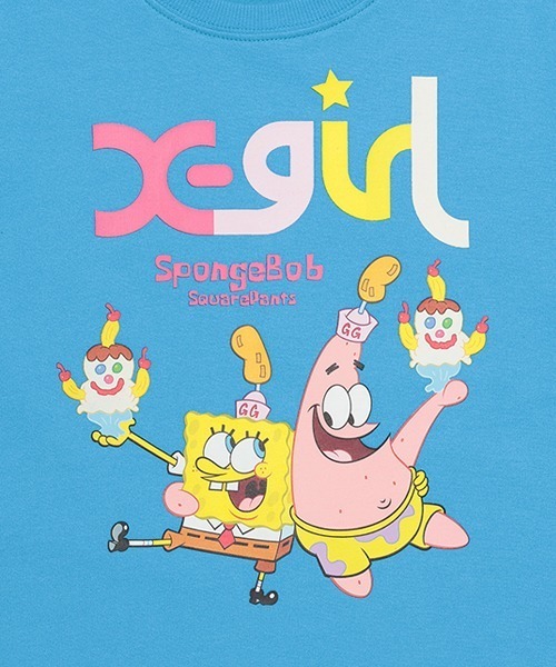 X-girl Stages（エックスガールステージス）の「【スポンジ・ボブ】半袖Tシャツ（Tシャツ/カットソー・キッズ・オフホワイト/ブルー・120cm/110cm/100cm/90cm/140cm/130cm）」の6枚目の写真