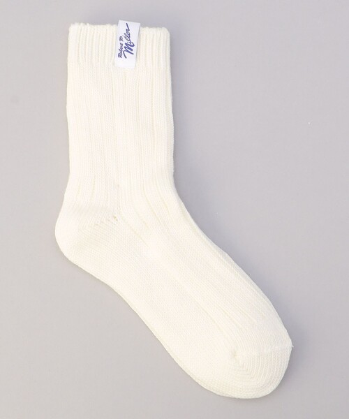 coen（コーエン）の「Robert P．Miller（ロバートピーミラー）カラーリブソックス（ソックス/靴下・レディース・オフホワイト/ダークグリーン/オレンジ/パープル・FREE）」の2枚目の写真