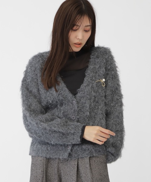 【セール】◇ブローチ付きエアリーニット（カーディガン/ボレロ）｜JILL by JILL STUART（ジルバイジルスチュアート）