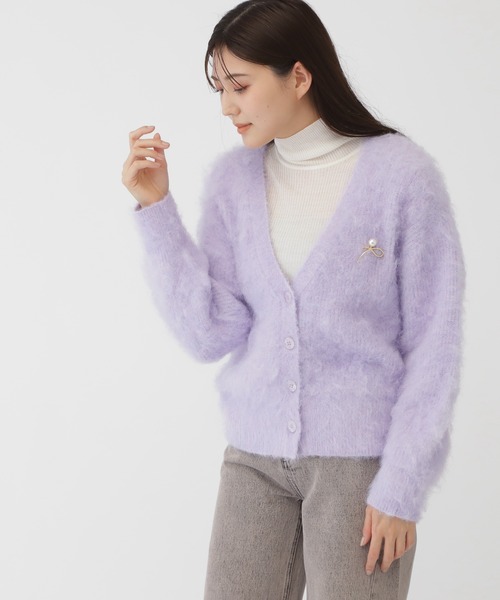 【セール】◇ブローチ付きエアリーニット（カーディガン/ボレロ）｜JILL by JILL STUART（ジルバイジルスチュアート）