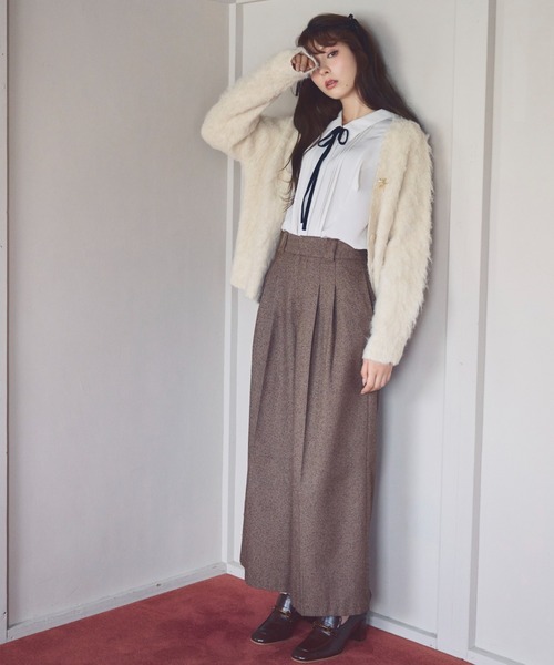 【セール】◇ブローチ付きエアリーニット（カーディガン/ボレロ）｜JILL by JILL STUART（ジルバイジルスチュアート）