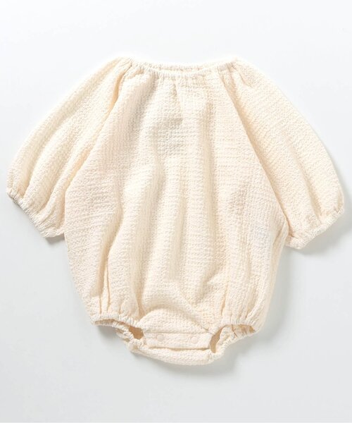 apres les cours(アプレレクール)の「つけ襟付きボディスーツ(ロンパース・キッズ・ブラック/アイボリー・70/80)」の10枚目の写真