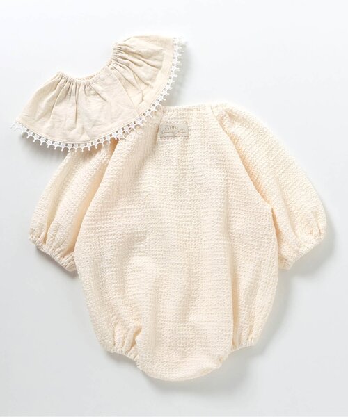 apres les cours(アプレレクール)の「つけ襟付きボディスーツ(ロンパース・キッズ・ブラック/アイボリー・70/80)」の17枚目の写真