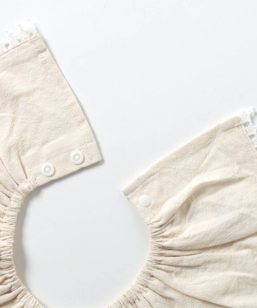 apres les cours(アプレレクール)の「つけ襟付きボディスーツ(ロンパース・キッズ・ブラック/アイボリー・70/80)」の16枚目の写真