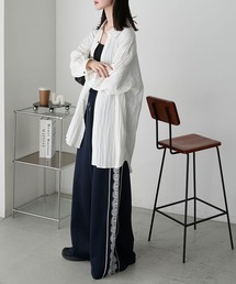 forksy. | 【forksy.】レースシアーラインワイドトラックパンツ/ジャージ(その他パンツ)