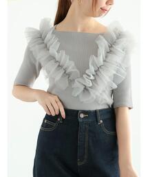 Te chichi | チュールフリルリブニット(ニット/セーター)