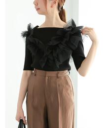 Te chichi | チュールフリルリブニット(ニット/セーター)