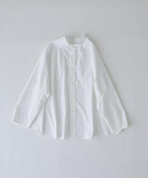 conges payes ADIEU TRISTESSE(コンジェ ペイエ アデュートリステス)の「香菜子さんコラボレーションシャツ(シャツ/ブラウス・レディース・グレイッシュベージュ/ブルー/ホワイト・38)」の7枚目の写真