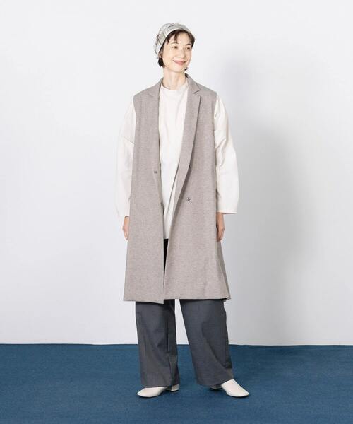 conges payes ADIEU TRISTESSE(コンジェ ペイエ アデュートリステス)の「香菜子さんコラボレーションシャツ(シャツ/ブラウス・レディース・グレイッシュベージュ/ブルー/ホワイト・38)」の19枚目の写真