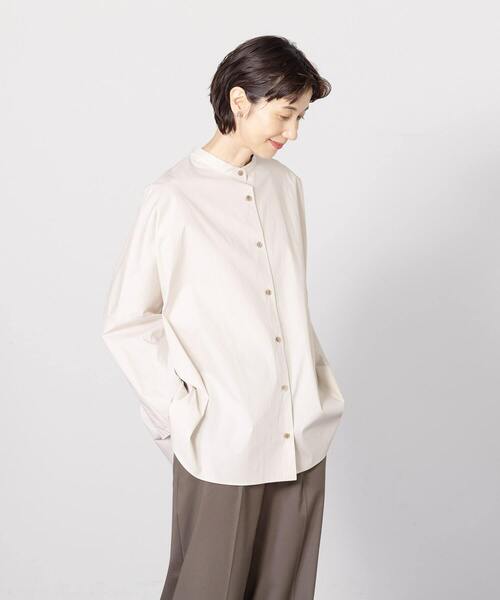 conges payes ADIEU TRISTESSE(コンジェ ペイエ アデュートリステス)の「香菜子さんコラボレーションシャツ(シャツ/ブラウス・レディース・グレイッシュベージュ/ブルー/ホワイト・38)」の21枚目の写真